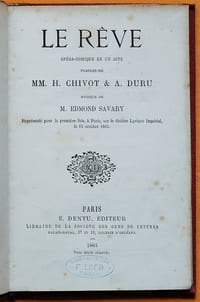 Le Rêve. Opéra-comique en un acte.