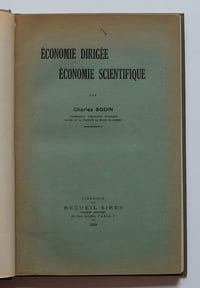 Économie dirigée, Économie scientifique.