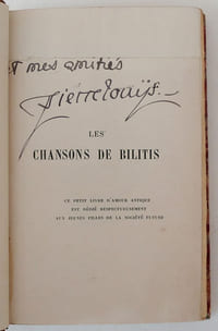 Les Chansons de Bilitis.
