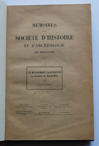 Réunion de deux articles sur le mouvement janséniste et la réaction antijanséniste au diocèse de Saint-Malo.