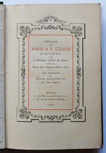 Voyage de Paris à S. Cloud par Mer & par Terre.