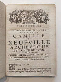 Histoire ecclésiastique du Diocèse de Lyon, traitée par la suite chronologique des vies des révérendissimes Archevêques, Comtes de Lyon et Primats de France.