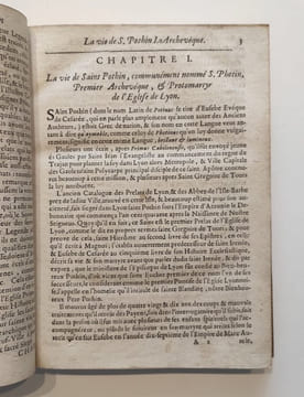 Histoire ecclésiastique du Diocèse de Lyon, traitée par la suite chronologique des vies des révérendissimes Archevêques, Comtes de Lyon et Primats de ...