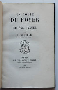 Un Poète du Foyer – Eugène Manuel.