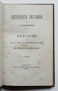 Géographie ancienne de l'Armorique. Réponse à M. René Kerviler.