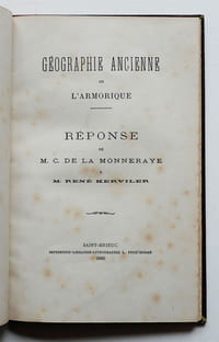 Géographie ancienne de l'Armorique. Réponse à M. René Kerviler.