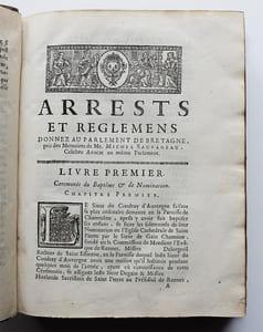 Arrests et Reglemens du Parlement de Bretagne.