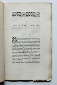 Les Clefs de la ville de Nantes depuis le XVe siècle.