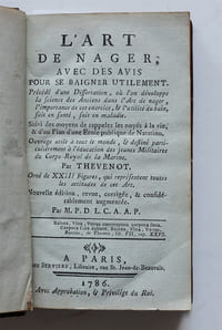 L'Art de nager, avec des avis pour sa baigner utilement.