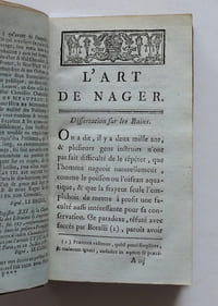 L'Art de nager, avec des avis pour sa baigner utilement.