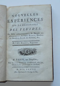 Nouvelles Expériences sur la Résistance des fluides.