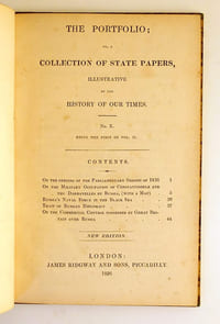 The Portfolio ; or, a Collection of state papers, illustrative of the history of our times.