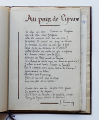 Au pays de Cyrano, et autres poèmes (recueil de poèmes manuscrits).