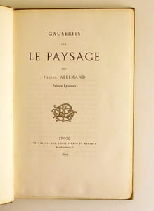 Causeries sur le paysage.