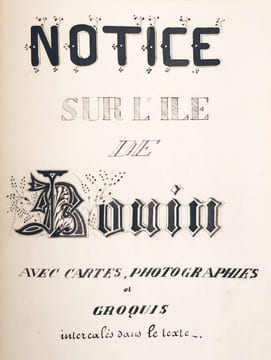 Notice sur l'île de Bouin, avec cartes, photographies et croquis intercalés dans le texte.. (Manuscrit).