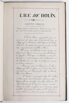 Notice sur l'île de Bouin, avec cartes, photographies et croquis intercalés dans le texte.. (Manuscrit).