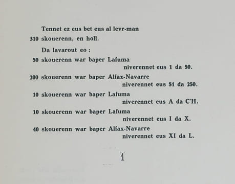 Ene al linennoù, ar skeudennoù ivez gantañ.. LANGLEIZ [LANGLAIS, Xavier de].