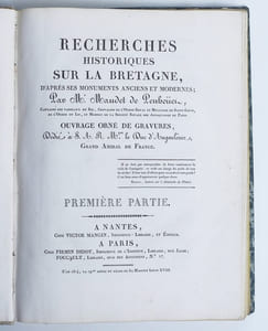 Recherches historiques sur la Bretagne, d'après ses monuments anciens et modernes.