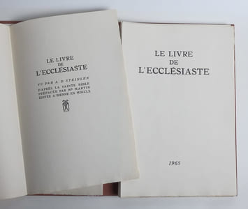 Le Livre de l'Ecclésiaste.
