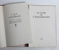 Le Livre de l'Ecclésiaste.