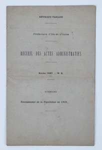 Recueil des actes administratifs.