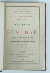 Souvenirs du Sundgau. Récits de la Haute-Alsace.