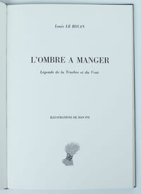 L'Ombre à manger. Légende de la Ténèbre et du Vent.