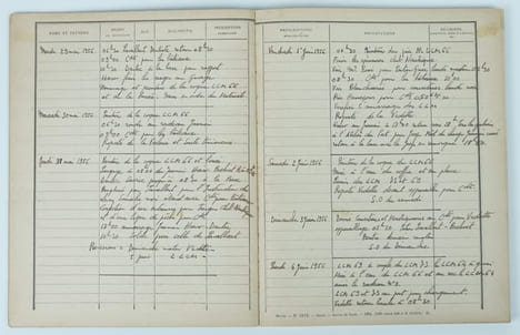 Cahier de travaux de service à l'unité marine de Djibouti.. (Manuscrit). BRANQUART, Jean.