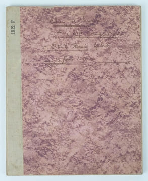 Cahier de travaux de service à l'unité marine de Djibouti.. (Manuscrit). BRANQUART, Jean.