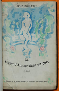 La Leçon d'amour dans un parc.