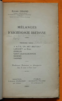 Mélanges d'Archéologie bretonne.
