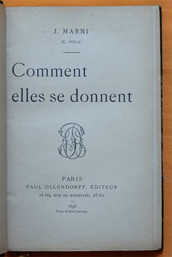 Comment elles se donnent.. MARNI, J. (MARNIÈRE, Jeanne) / (E. VOILA).