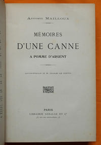 Mémoires d'une Canne à Pomme d'Argent.