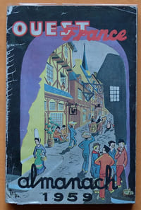 Plaques de cuivre ayant servi à l'illustration de la couverture de l'Almanach Ouest France 1959.