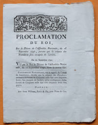 Proclamation du Roi, Sur le Décret de l'Assemblée Nationale, du 16 Septembre 1790, portant que la créance des Nantukois sera exceptée de l'arriéré.