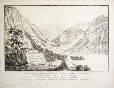 Vue du Monument erigée, en memoires de ... Salomon Gessner.