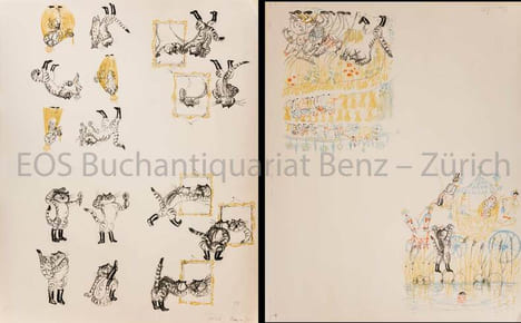 Der gestiefelte Kater. Farb. Lithographie.. Fischer, Hans (1909–1958):