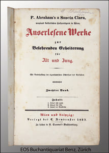 Auserlesene Werke zur Belehrenden Erheiterung für Alt und Jung (...) Zweyter Band. 1. Gerhab dich wohl. 2. Etwas für Alle. 3. Judas der Erzschelm.