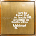 Karte des Kantons Z&uuml;rich aus dem .... Gyger, Hans Conrad: