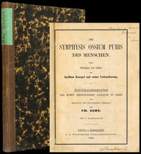 Die Symphysis ossium pubis des Menschen. Nebst Beiträgen zur Lehre vom hyalinen Knorpel und seiner Verknöcherung.
