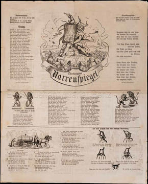 Zürcherischer Narrenspiegel. (Enthält u. a. Der beeden Löwen Klag am Zürcher Rathhausthor).. Sechseläuten. –