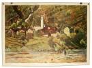 Tessinerdorf - Village tessinois - Paesaggio ticinese - A village in the tessin.. Zaccheo, Ugo (1882-1972):