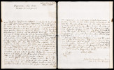 Origineller Brief an einen Arzt wegen dessen Brod- und Wasserkur gegen den "reissenden Stein", der den Zunftmeister Hans Conrad Hirzel getroffen hat.. ...