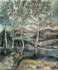 (Landschaft mit vier Birken).. Eckertz, Waldemar (1878–1947):