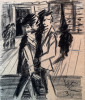 2 Männer auf der Strasse.. Eckertz, Waldemar (1878–1947):