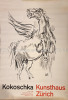 Fliiegendes Pferd mit Flügeln. - Ausstellungsplakat. Kokoschka, Oskar; (1886 - 1980).