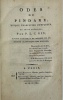 Odes de Pindare, unique traduction complette, en prose po tique par Pierre-Louis-Claude Gin.. PINDAR (522-445 v. Chr.).
