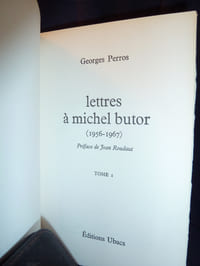 Lettres à Michel Butor