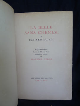 La belle sans chemise ou Ève ressuscitée.. Inconnu