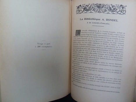 Commémoration de Molière, Racine, Corneille, Shakespeare & Cervantès à la Comédie Française. RONDEL, Auguste